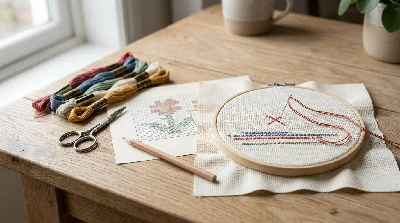 A Beginner’s Guide to Cross Stitch: Tools, Fabric, Stitches, and First Projects - Image 1