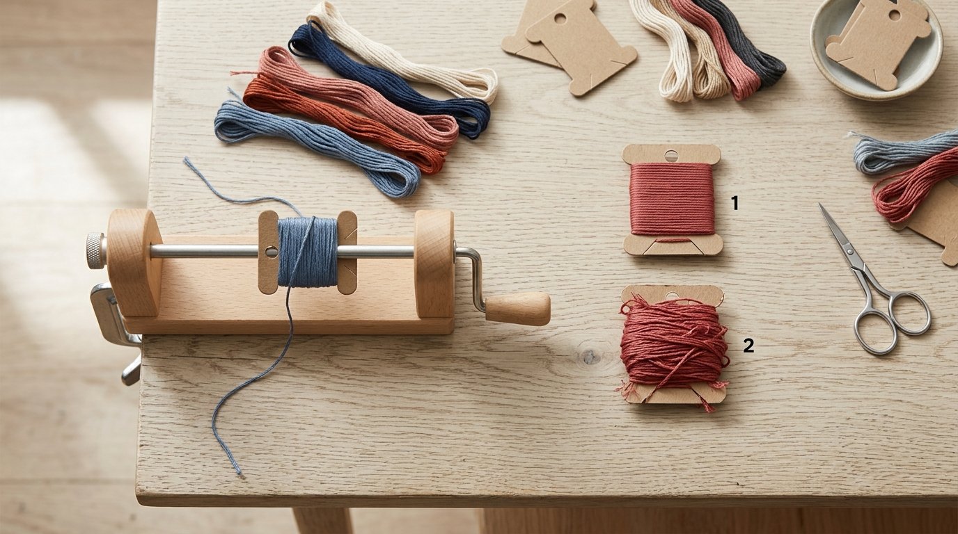 How to Use an Embroidery Floss Bobbin Winder Step by Step - Image 1
