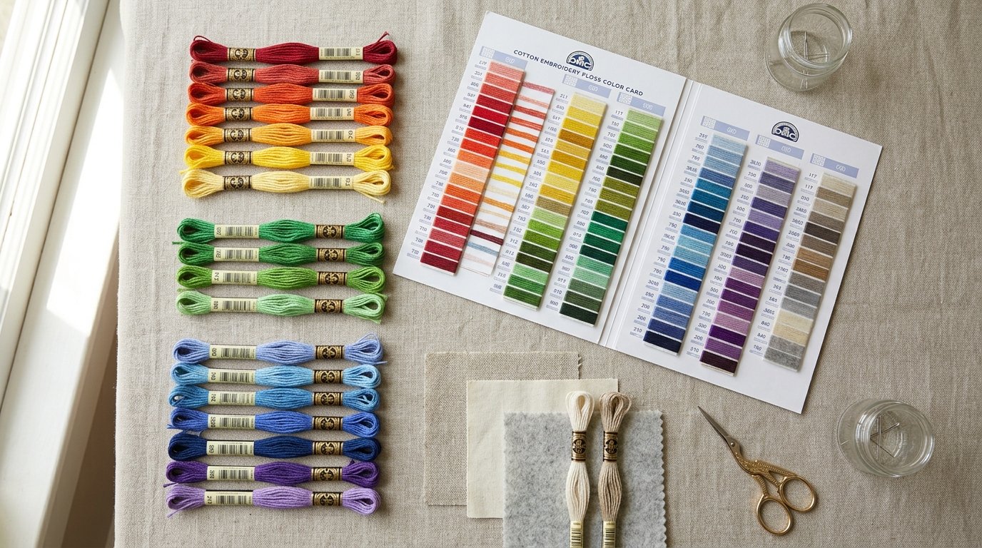 How to Use a DMC Thread Color Card for Accurate Floss Matching - Image 1
