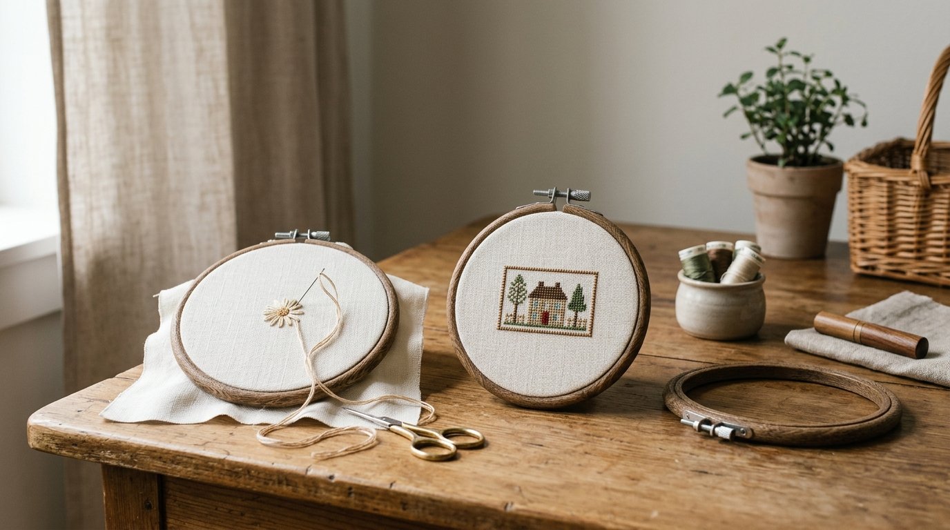 How to Use Faux Wood Hoops for Cross Stitch and Embroidery Projects - Image 1
