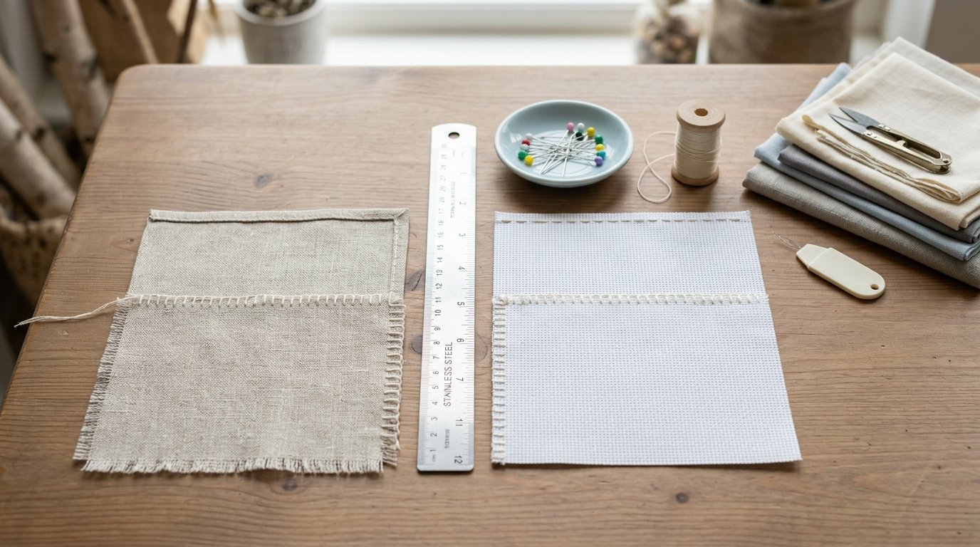 How to Prepare the Edges of Linen and Aida for Stitching - Image 2