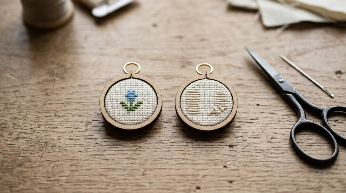 Tips for Cross Stitching on Wood and Acrylic Pendant Blanks: Beginner’s Guide - Image 2