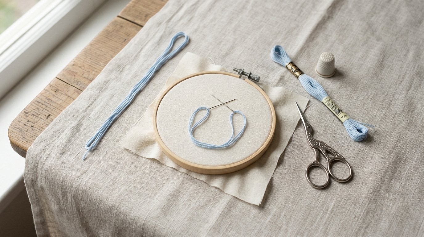 How to Use the Loop Method to Start Cross Stitch or Embroidery Neatly - Image 1