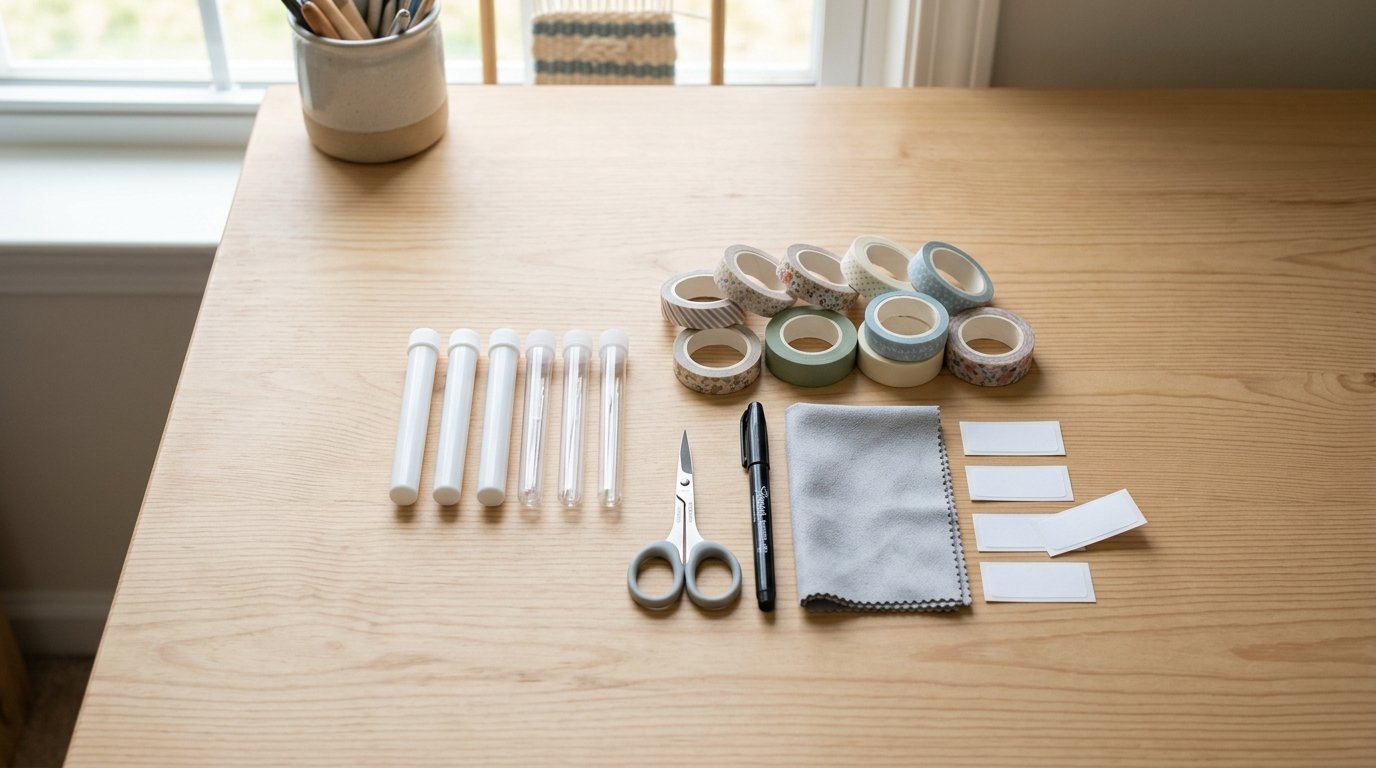 Make Pretty Needle Storage Tubes Using Washi Tape: Easy Tutorial - Image 1