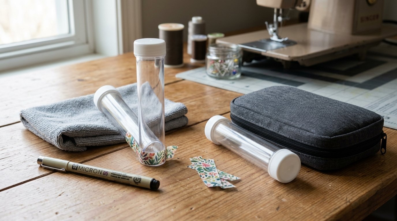 Make Pretty Needle Storage Tubes Using Washi Tape: Easy Tutorial - Image 2