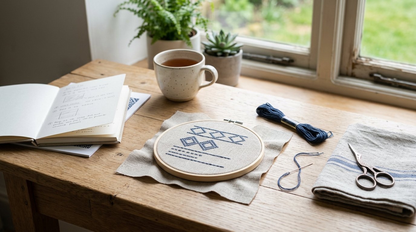 A Beginner’s Guide to Kogin Embroidery: Supplies, Stitches, and Simple Patterns - Image 1