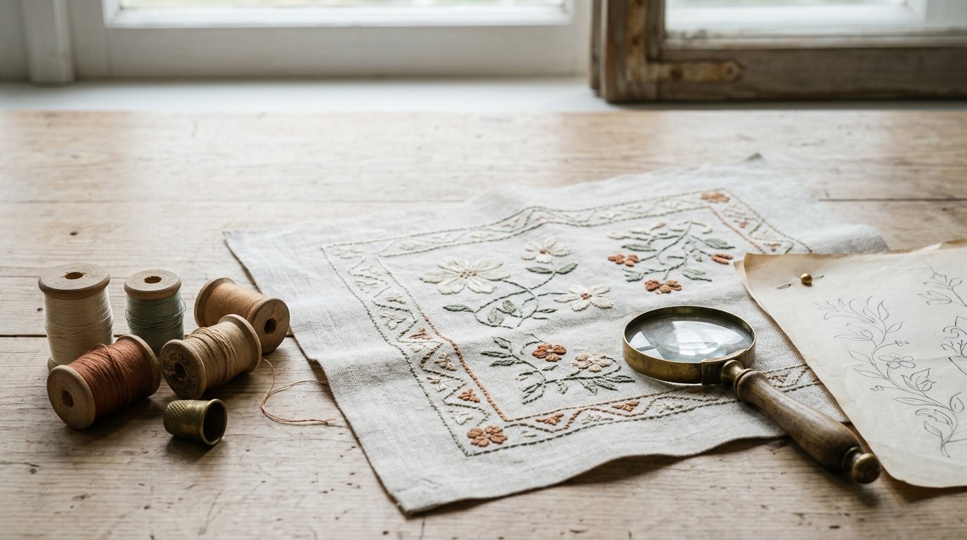 The Embroidery Designs of Kathleen Mann: Style, Motifs, and Techniques - Image 1
