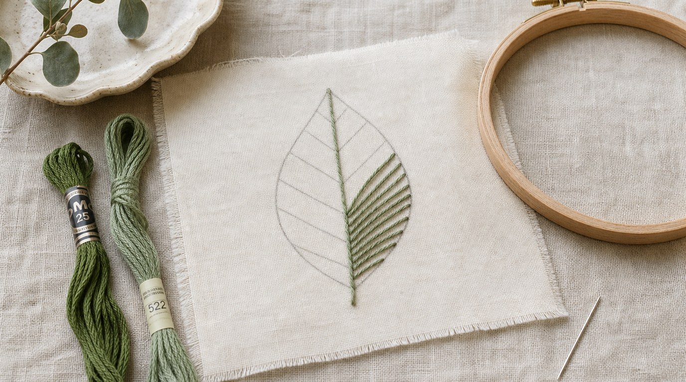 Leaf Stitch Tutorial: Easy Steps for Hand Embroidery Beginners - Image 2
