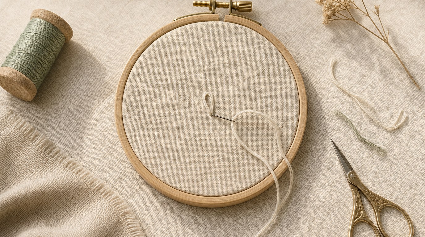 Learn How to Do Modern Embroidery Lazy Daisy Stitch - Image 1